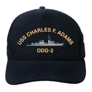 DDG 2 USS Charles F Adams Embroidered Hat