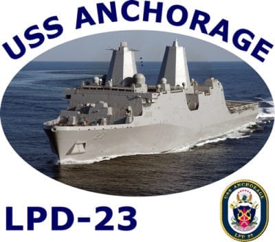 LPD 23 USS Anchorage 2-Sided Photo T Shirt