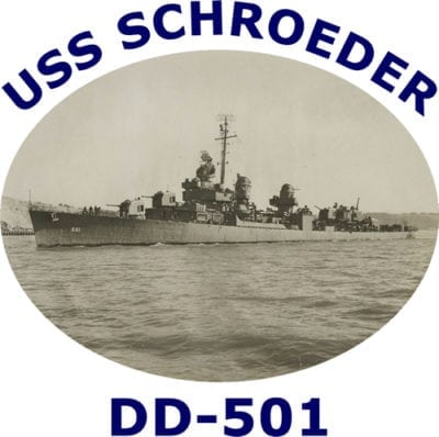 DD 501 USS Schroeder 2-Sided Photo T Shirt