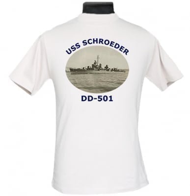 DD 501 USS Schroeder 2-Sided Photo T Shirt
