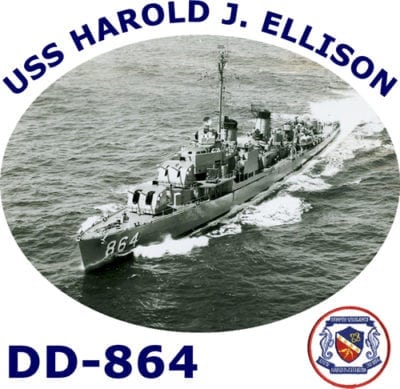 DD 864 USS Harold J. Ellison 2-Sided Photo T Shirt