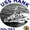 DD 702 USS Hank 2-Sided Photo T Shirt