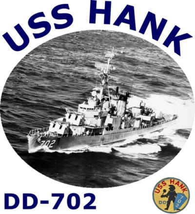 DD 702 USS Hank 2-Sided Photo T Shirt