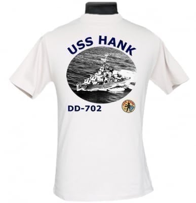 DD 702 USS Hank 2-Sided Photo T Shirt