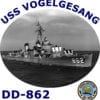 DD 862 USS Vogelgesang 2-Sided Photo T Shirt