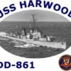 DD 861 USS Harwood 2-Sided Photo T Shirt