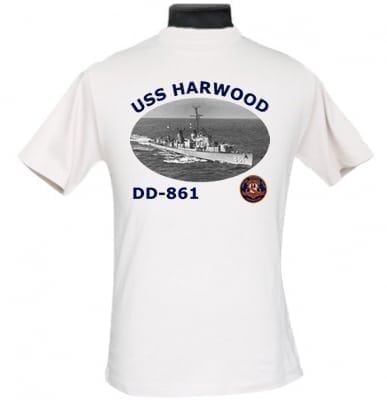 DD 861 USS Harwood 2-Sided Photo T Shirt
