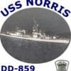 DD 859 USS Norris 2-Sided Photo T Shirt