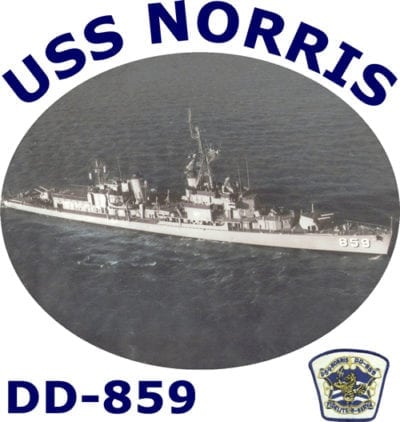 DD 859 USS Norris 2-Sided Photo T Shirt