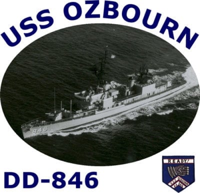 DD 846 USS Ozbourn 2-Sided Photo T Shirt