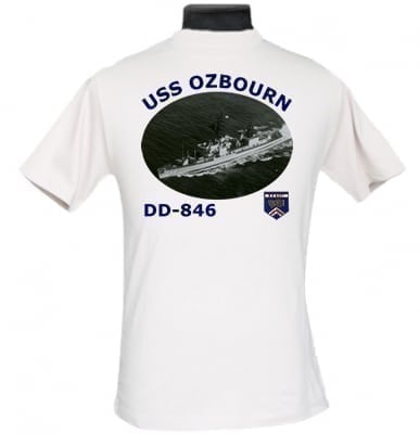 DD 846 USS Ozbourn 2-Sided Photo T Shirt