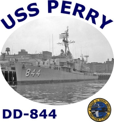 DD 844 USS Perry 2-Sided Photo T Shirt