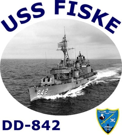 DD 842 USS Fiske 2-Sided Photo T Shirt