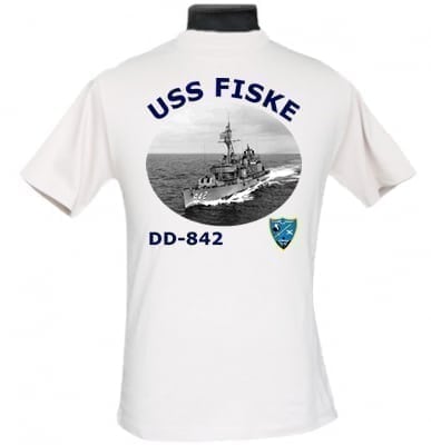 DD 842 USS Fiske 2-Sided Photo T Shirt