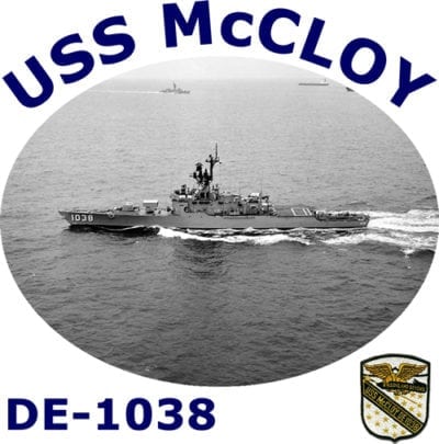 DE 1038 USS McCloy 2-Sided Photo T Shirt