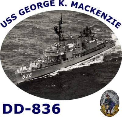 DD 836 USS George K MacKenzie 2-Sided Photo T Shirt