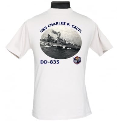 DD 835 USS Cecil T-Shirt Charles P Photo