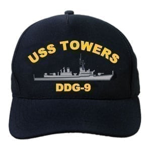 DDG 9 USS Towers Embroidered Hat