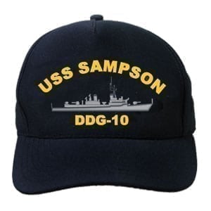 DDG 10 USS Sampson Embroidered Hat