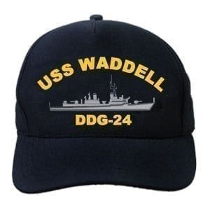 DDG 24 USS Waddell Embroidered Hat