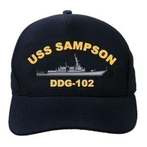 DDG 102 USS Sampson Embroidered Hat