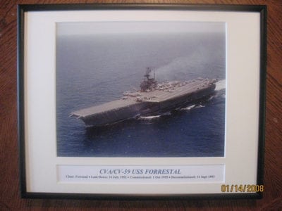 CVA 38 USS Shangri La Framed Picture 1