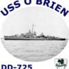 DD 725 USS O'Brien 2-Sided Photo T Shirt