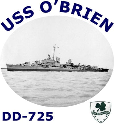 DD 725 USS O'Brien 2-Sided Photo T Shirt