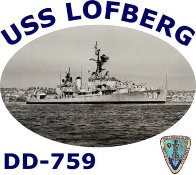 DD 759 USS Lofberg 2-Sided Photo T Shirt