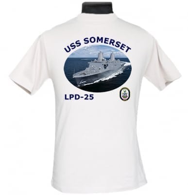 LPD 25 USS Somerset 2-Sided Photo T Shirt