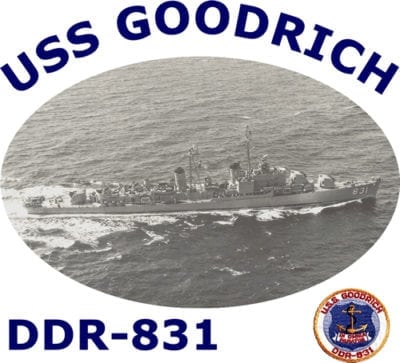 DDR 831 USS Goodrich 2-Sided Photo T Shirt