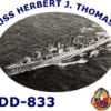 DD 833 USS Herbert J Thomas 2-Sided Photo T Shirt