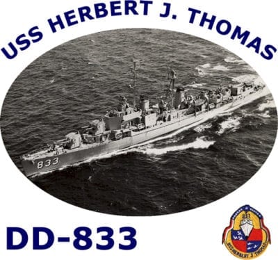 DD 833 USS Herbert J Thomas 2-Sided Photo T Shirt