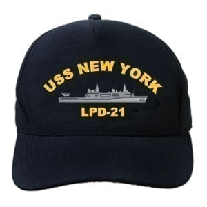 US Navy cap original US Ship New York LPD-21 made in USA double oeufs Taille Unique