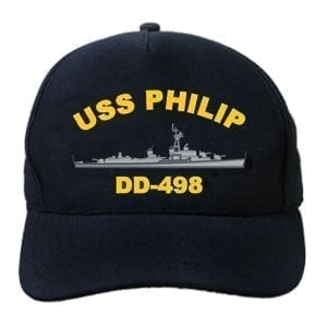 DD 498 USS Philip Embroidered Hat