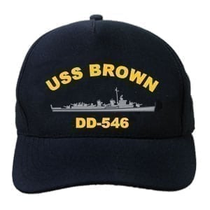 DD 546 USS Brown Embroidered Hat