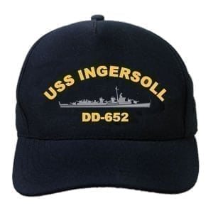 DD 652 USS Ingersoll Embroidered Hat