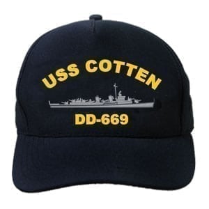 DD 669 USS Cotten Embroidered Hat