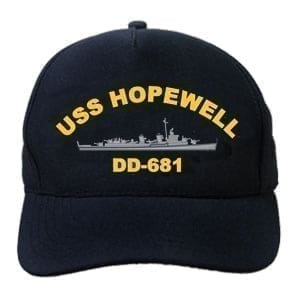 DD 681 USS Hopewell Embroidered Hat