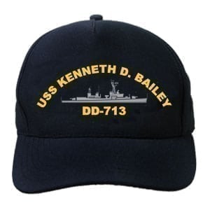 DD 713 USS Kenneth D Bailey Embroidered Hat