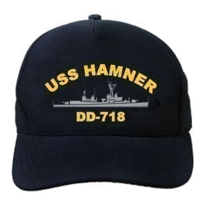 DD 718 USS Hamner Embroidered Hat