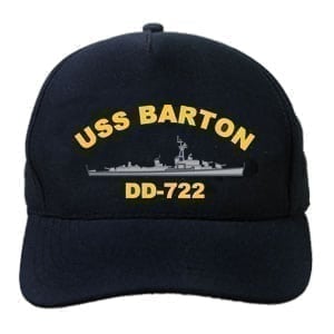 DD 722 USS Barton Embroidered Hat