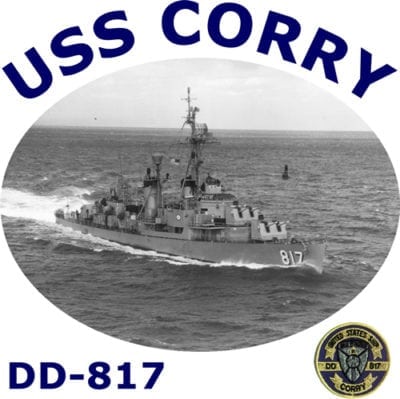 DD 817 USS Corry Photo Sweatshirt