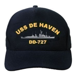 DD 727 USS De Haven Embroidered Hat