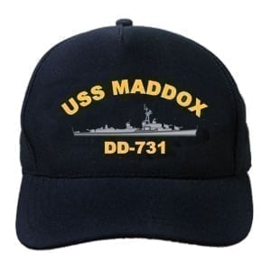 DD 731 USS Maddox Embroidered Hat