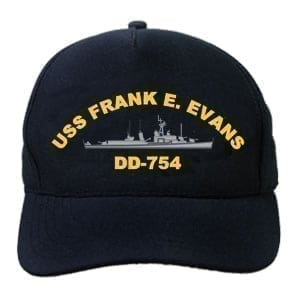 DD 754 USS Frank E Evans Embroidered Hat