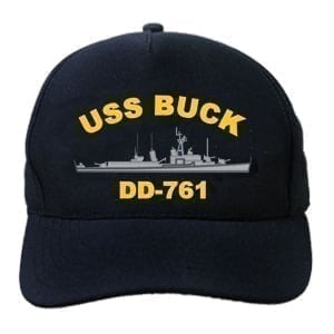DD 761 USS Buck Embroidered Hat