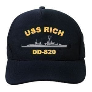 DD 820 USS Rich Embroidered Hat