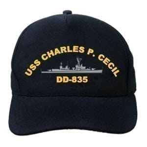 DD 835 USS Charles P Cecil Embroidered Hat