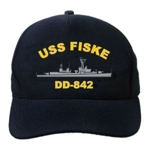 DD 842 USS Fiske Embroidered Hat